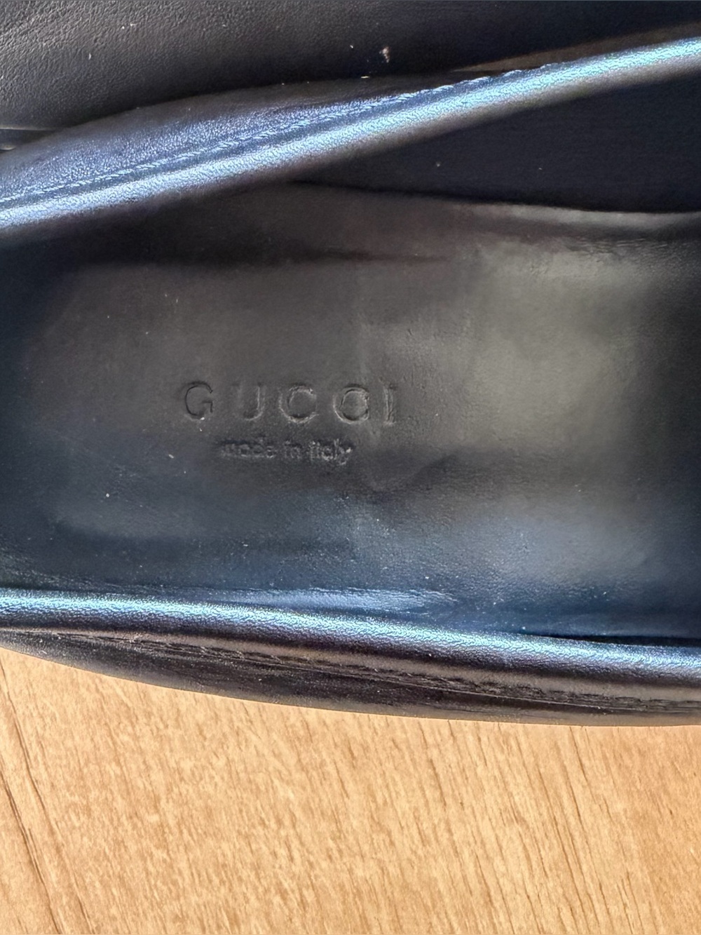 GUCCI Men’s Black Leather Horsebit Driving Loafers Size 11B - Picture 2 of 9